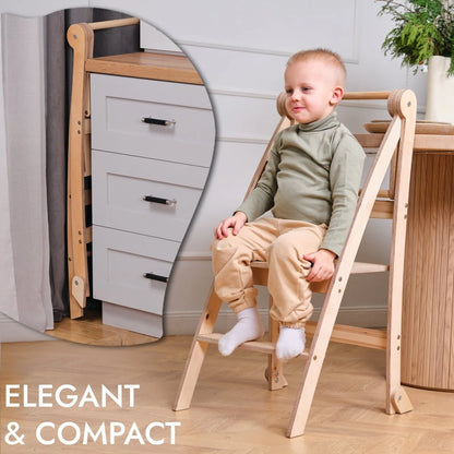 Πύργος μάθησης: Αναδιπλούμενο σκαλοπάτι για νήπια - Beige