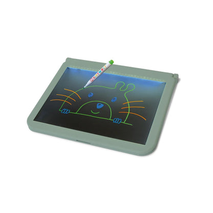 KIDYWOLF: Tablet ζωγραφικής με φως, 2 όψεων με οθόνη LΕD & μαυροπίνακα- Επαναφορτιζόμενο