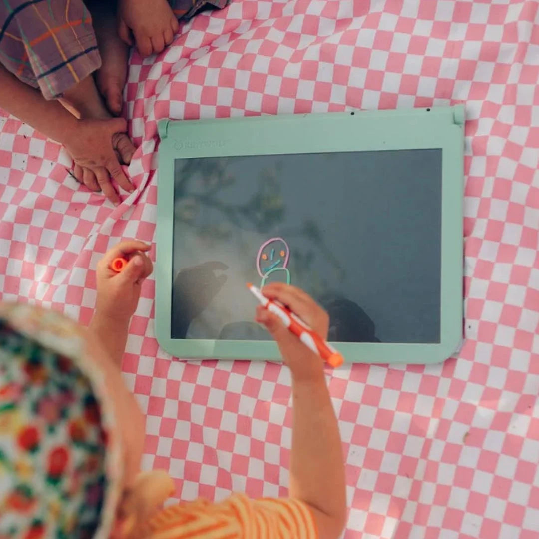KIDYWOLF: Tablet ζωγραφικής με φως, 2 όψεων με οθόνη LΕD & μαυροπίνακα- Επαναφορτιζόμενο