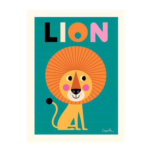 Omm Design Lion Poster 50 x 70cm