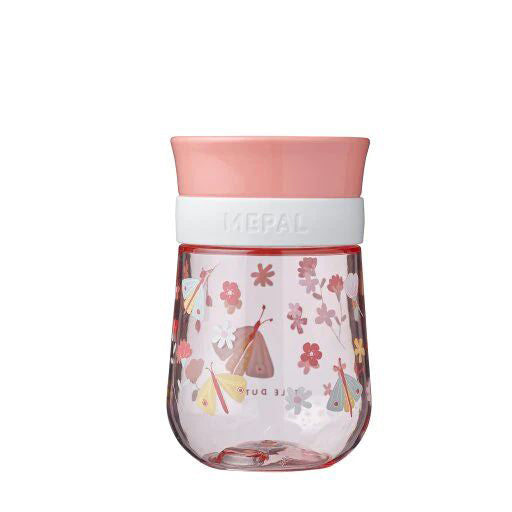 Little Dutch Εκπαιδευτικό Ποτηράκι Περιμετρικό 300ml Flowers & Butterflies Ροζ