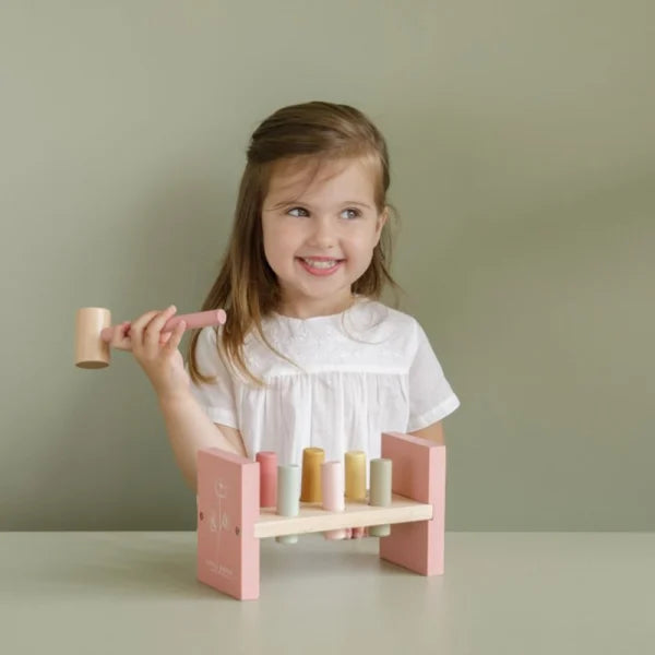 Little Dutch Wooden matching game with hammer Flowers