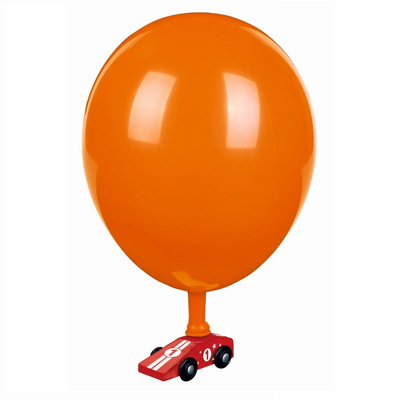 Moses PhanoMIN ballon-Car  ξύλινο αυτοκινητάκι που μετακινείτε με αέρα απο μπαλόνι