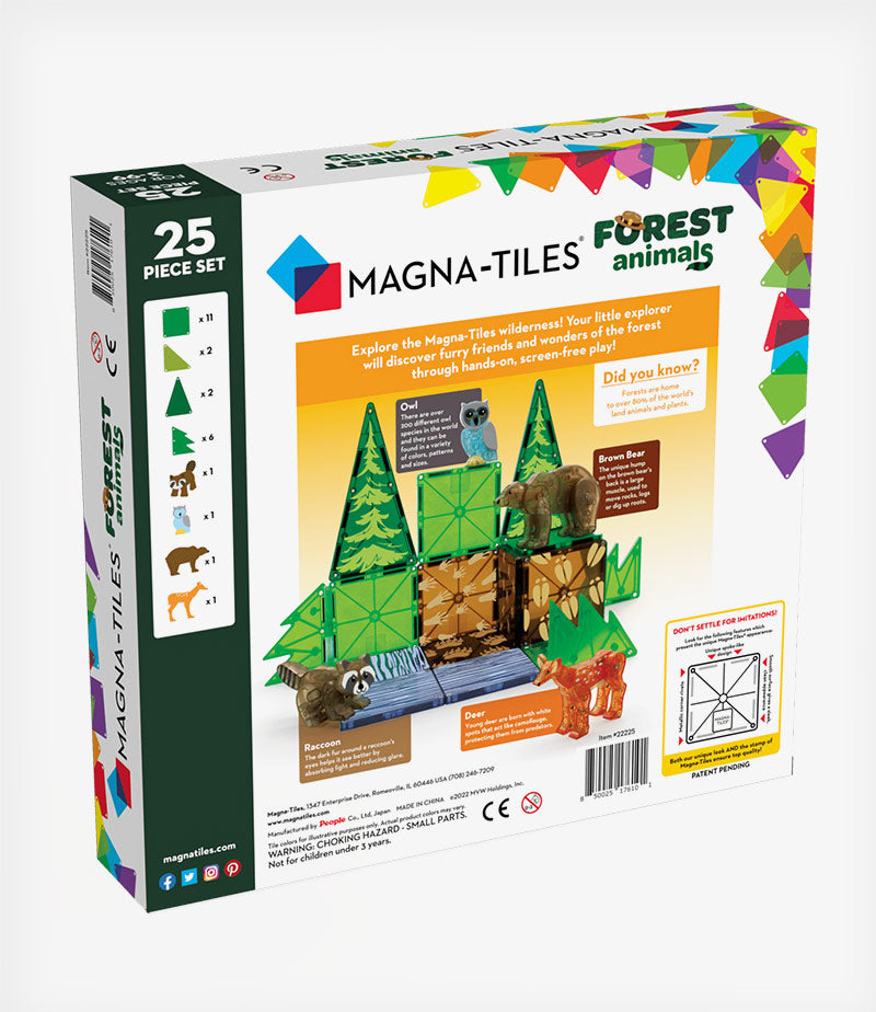 Magna-Tiles Μαγνητικό Παιχνίδι 25 κομματιών Forest Animals