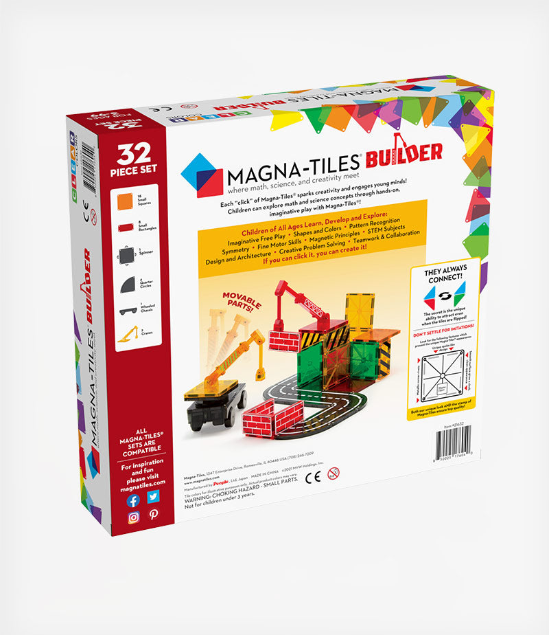 Magna-Tiles Μαγνητικό Παιχνίδι 32 κομματιών Builder