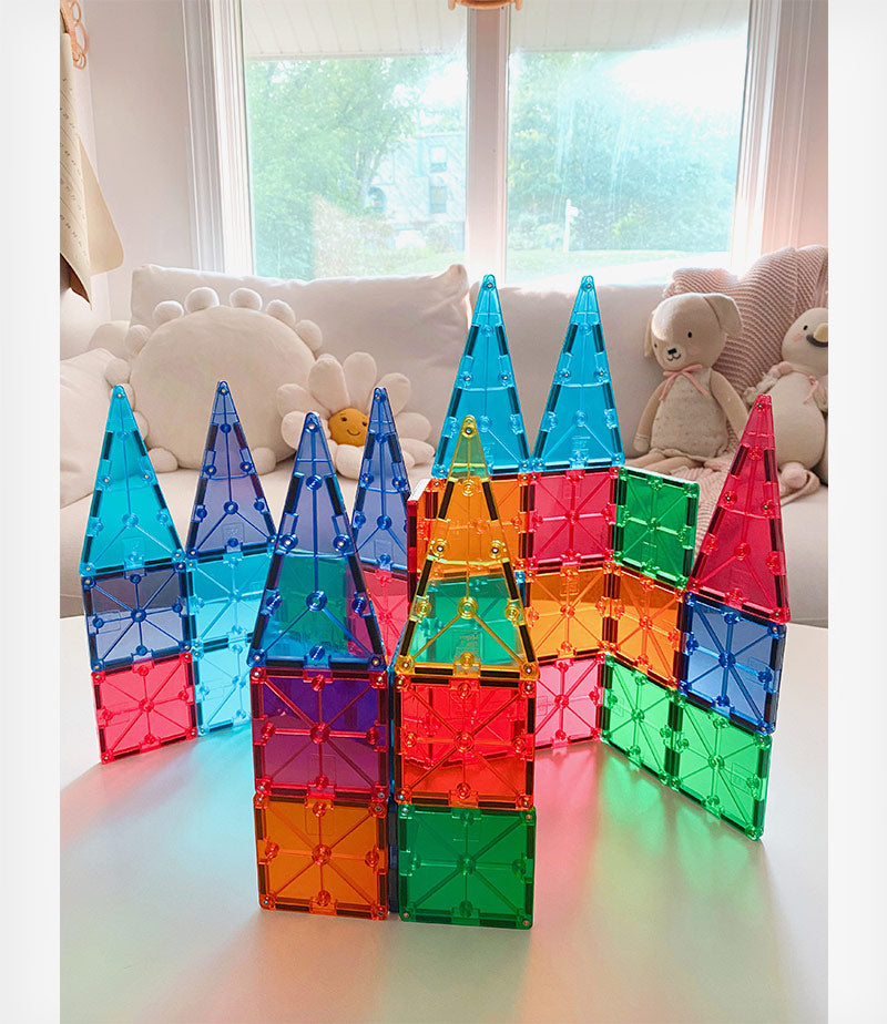 Magna-Tiles Μαγνητικό Παιχνίδι 32 κομματιών Clear Colors