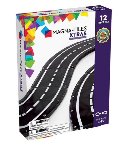 Magna-Tiles Μαγνητικό Παιχνίδι Xtras Roads 12 Κομματιών