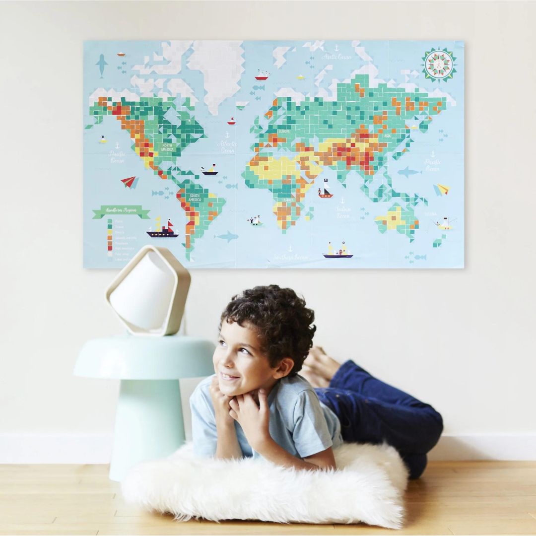 Poppik poster World Map with 1600 stickers