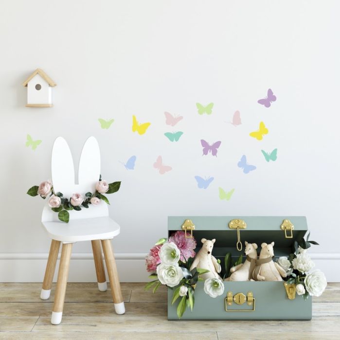 Pom Le Bonhomme Wall Stickers Multi Colors Papillon