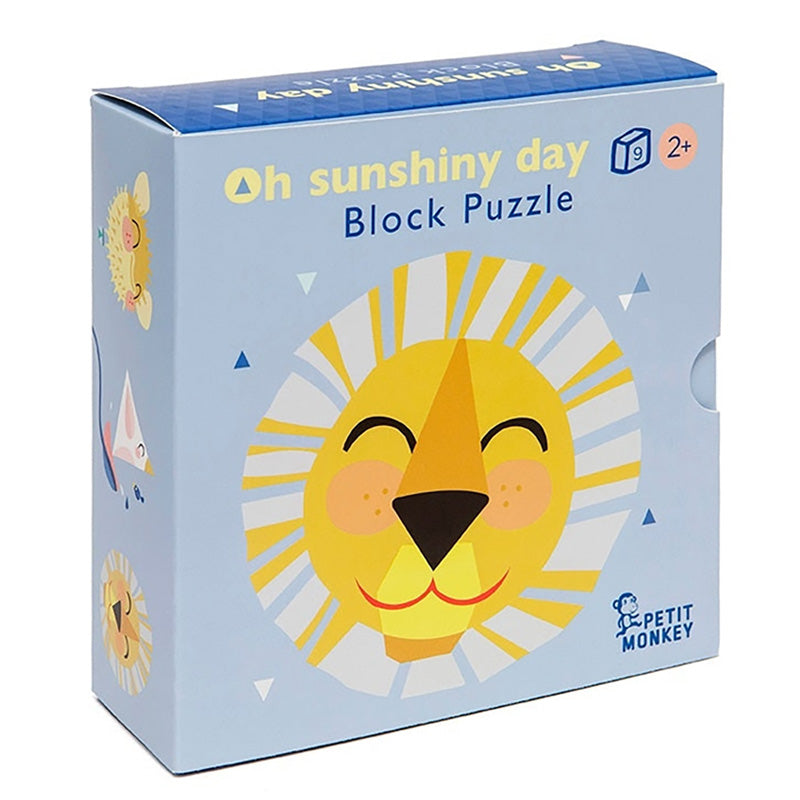 Petit Monkey Oh Shiny day block puzzle 9 pcs / 2 yrs+