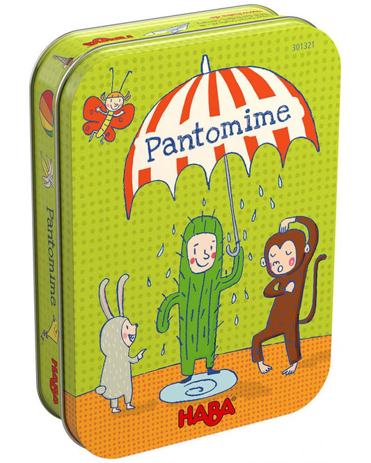 Haba Children's board game - Pantomime in a metal box