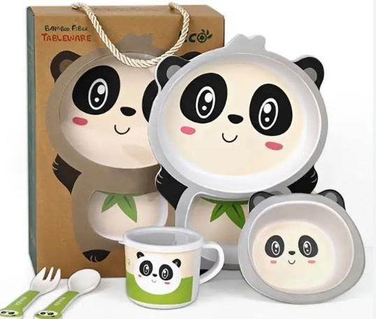 Baby Cloud Σετ Φαγητού 6τμχ. από Φυτικές Ίνες Bamboo – Panda