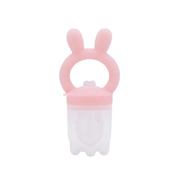 Πιπίλα εκμάθησης για φρούτα/λαχανικά – Λαγουδάκι Ροζ