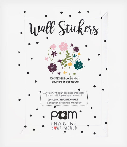 Pom Le Bonhomme Fleurs Wall Stickers