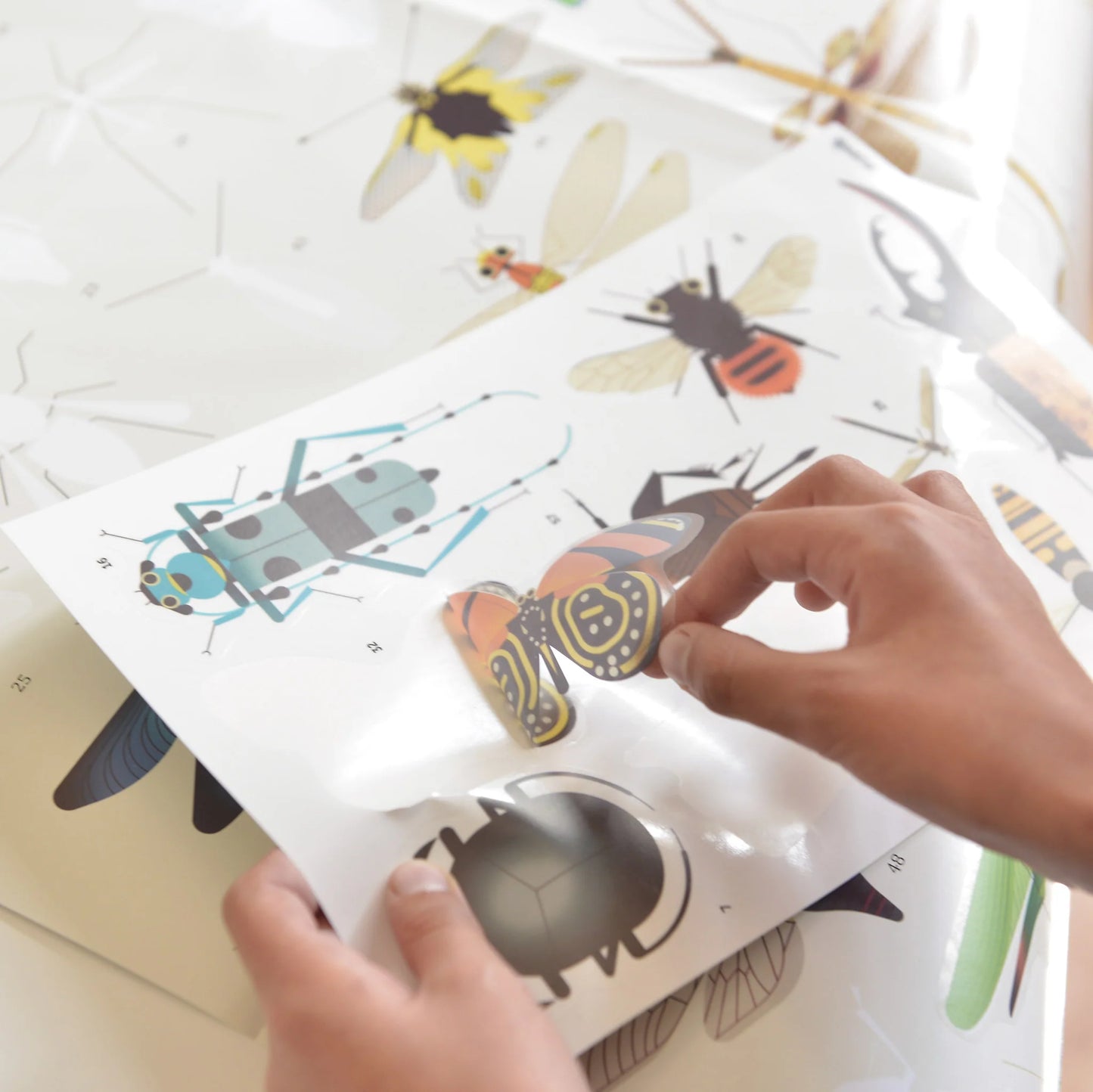 Poppik Large Poster with 44 stickers – Insects