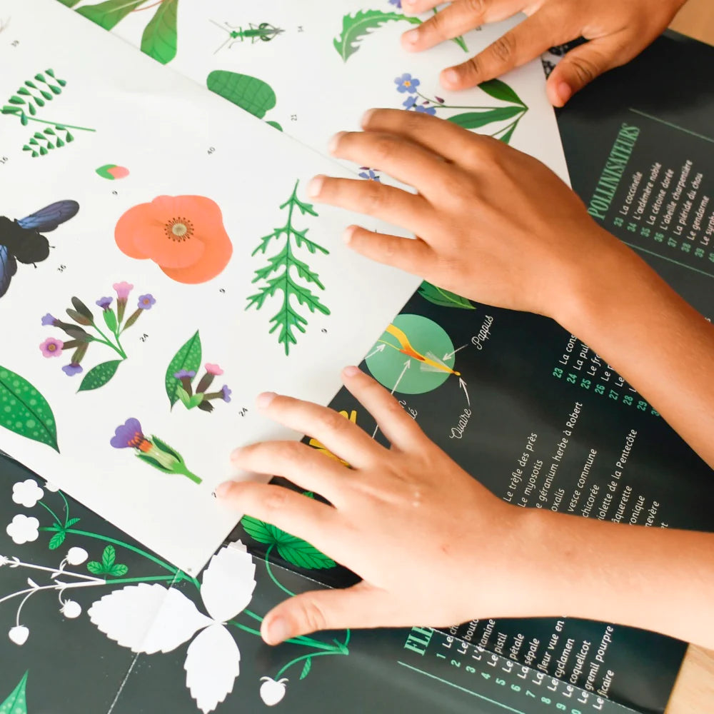 Poppik Large Poster with 72 Stickers – Botanic