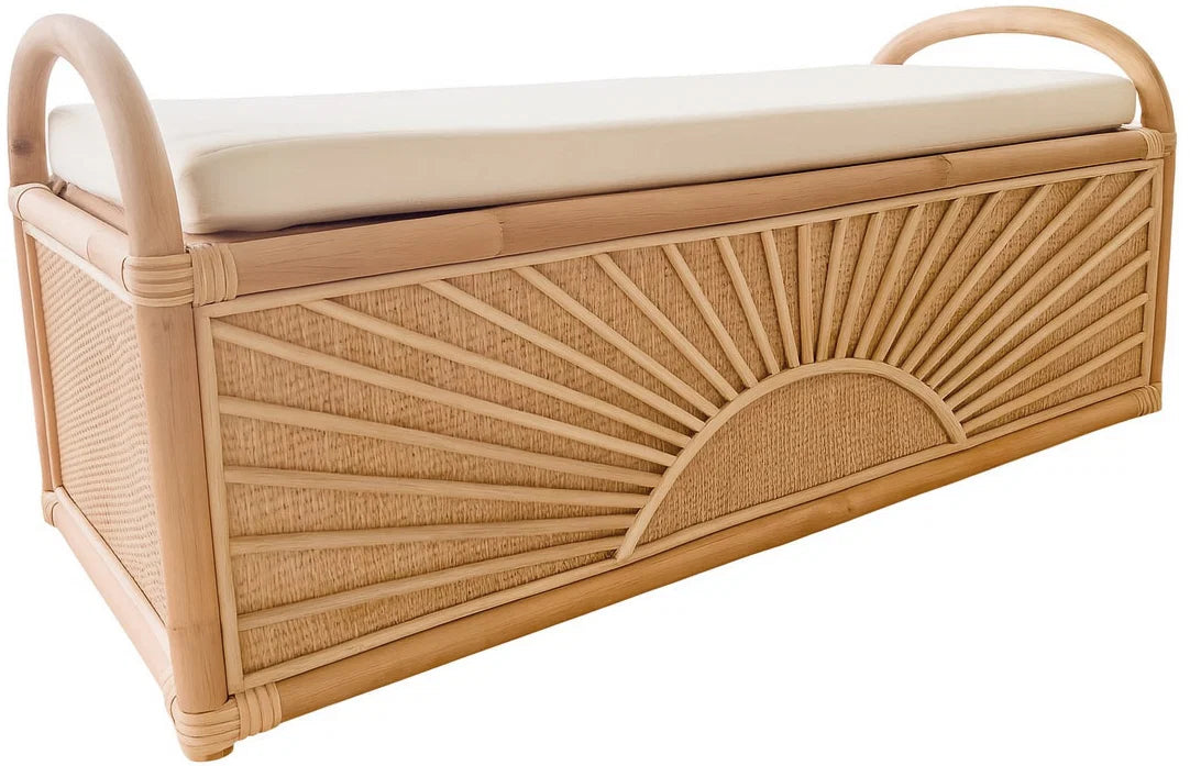 Αποθηκευτικό σκαμπό Rattan