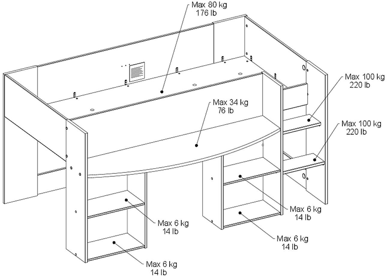 Ballet multifunctional bed