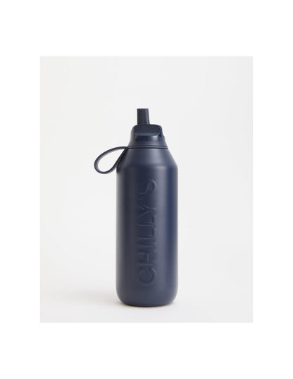 Chilly's Series 3 Flip Μπουκάλι Θερμός Ανοξείδωτο BPA Free 500ml Astral Navy Blue με Επιστόμιο, Θηλιά και Καλαμάκι