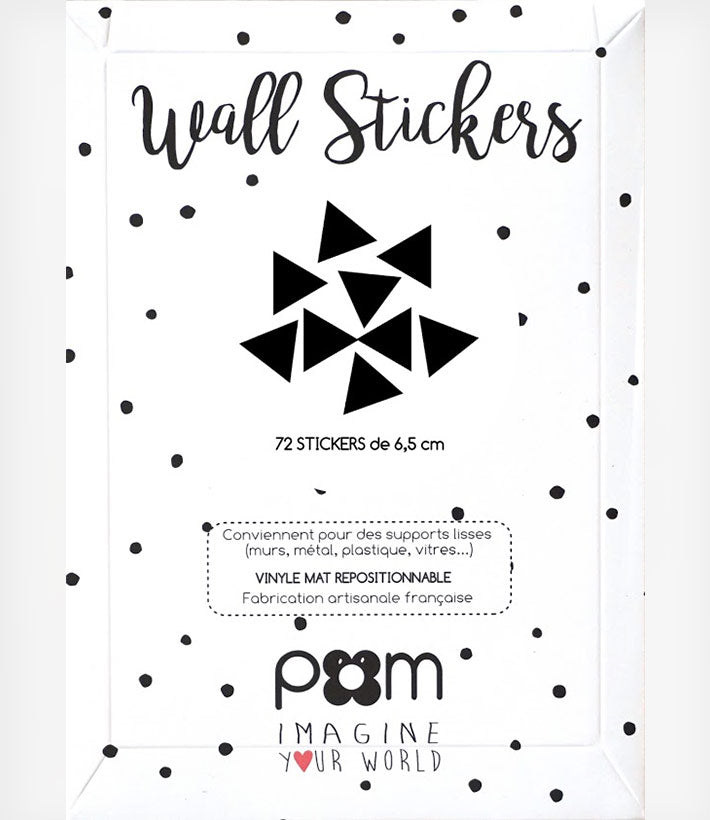 Pom Le Bonhomme Wall Stickers Triangles Black