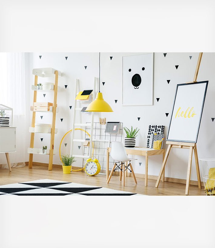 Pom Le Bonhomme Wall Stickers Triangles Black