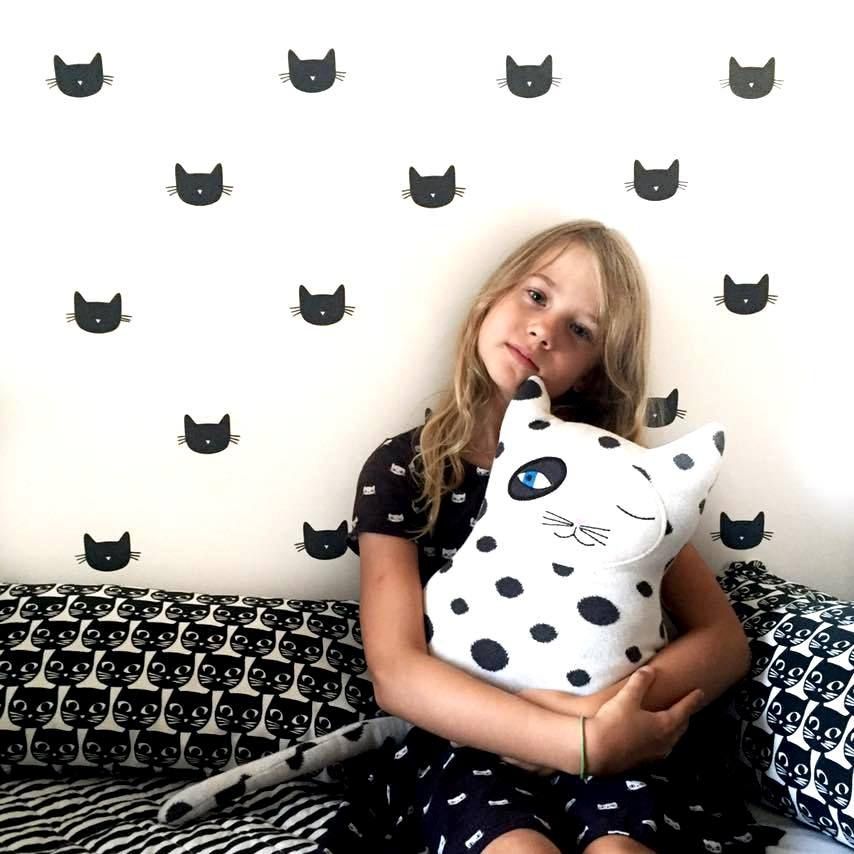 Pom Le Bonhomme Chats Noir Wall Stickers