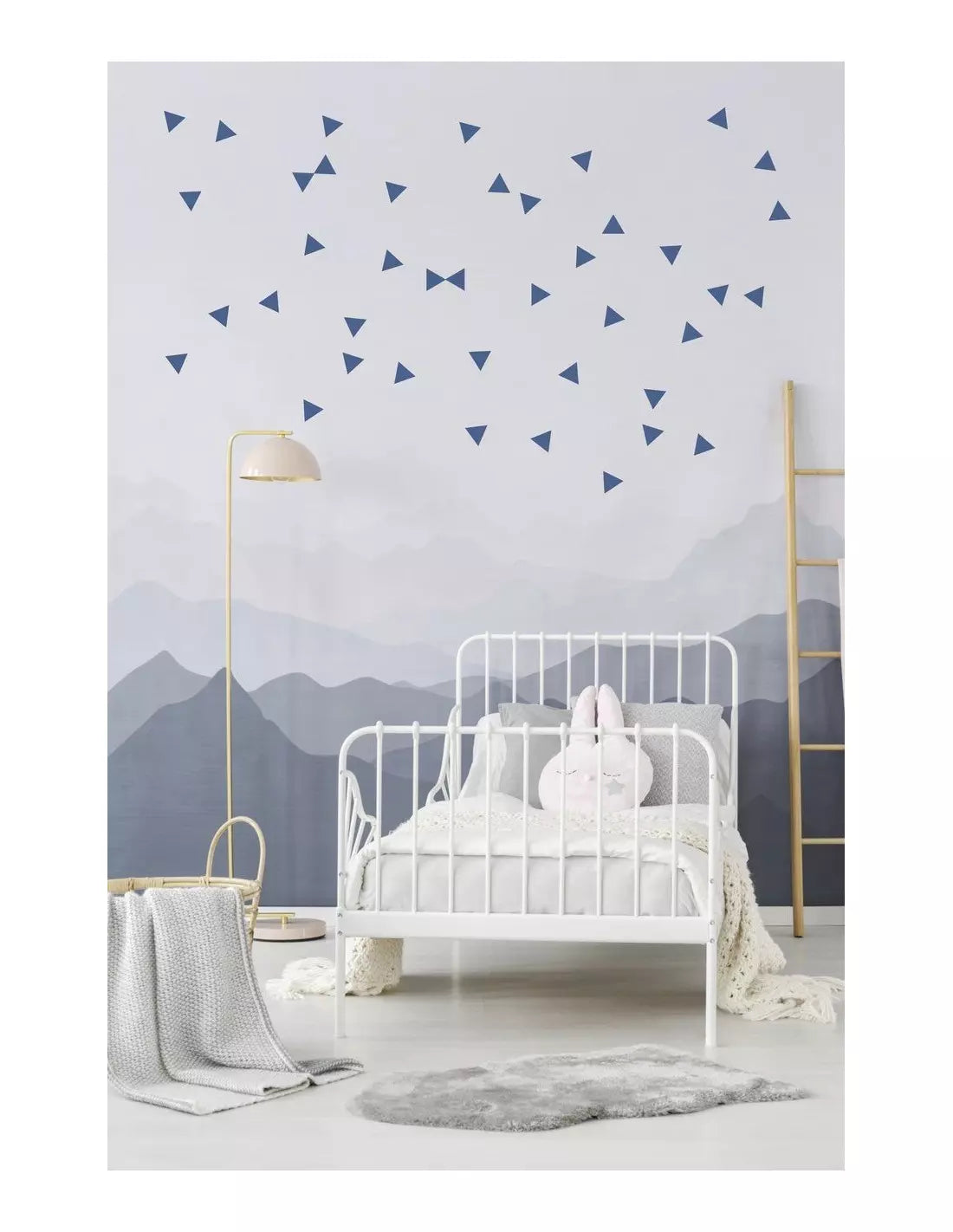 Pom Le Bonhomme Wall Stickers Triangles Blue