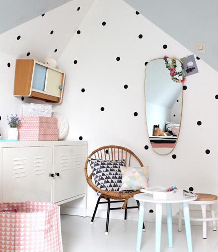 Pom Le Bonhomme Wall Stickers Dot Black