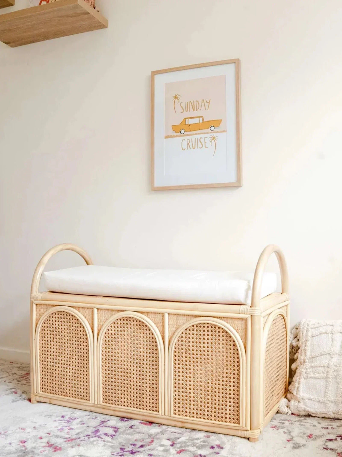 Αποθηκευτικό σκαμπό Rattan