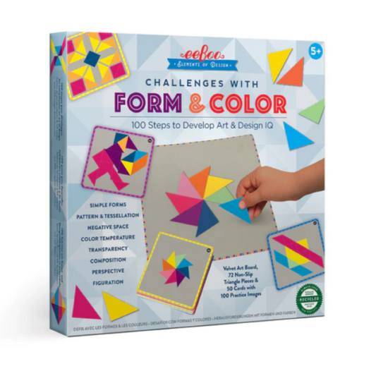eeboo Design Board Game, Challenges with Form and Color