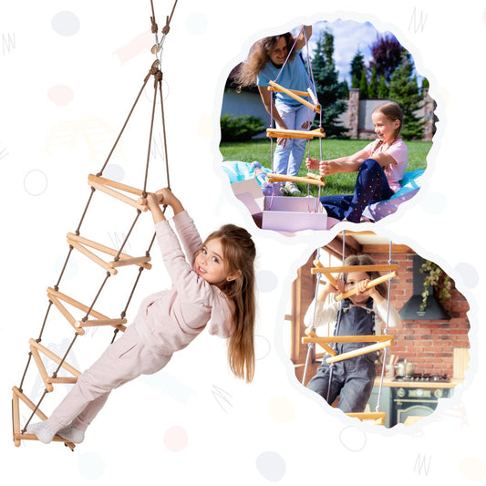 Triangular rope ladder for children