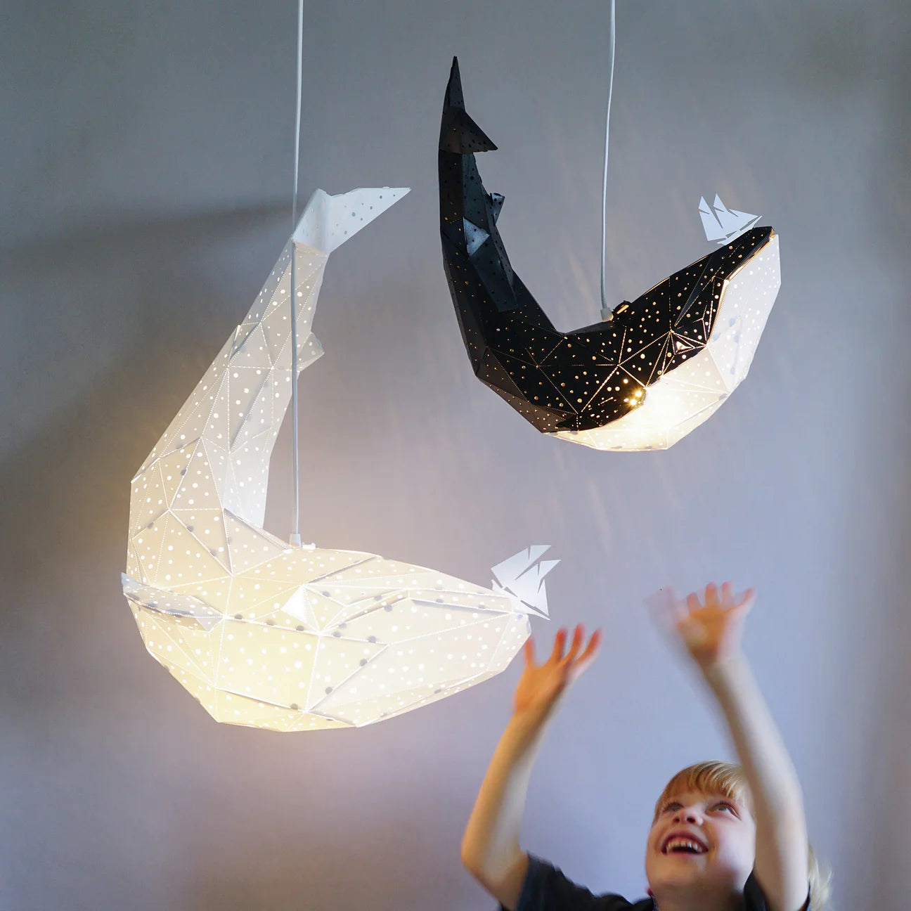 Vasili Lights Whale 3D Φωτιστικό Κρεμαστό 53x36x71 cm