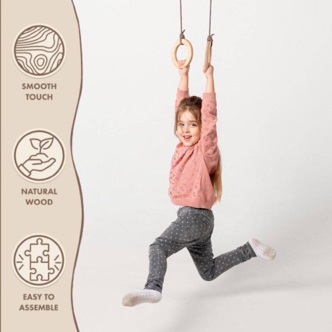 Wooden gymnastic hoops for children