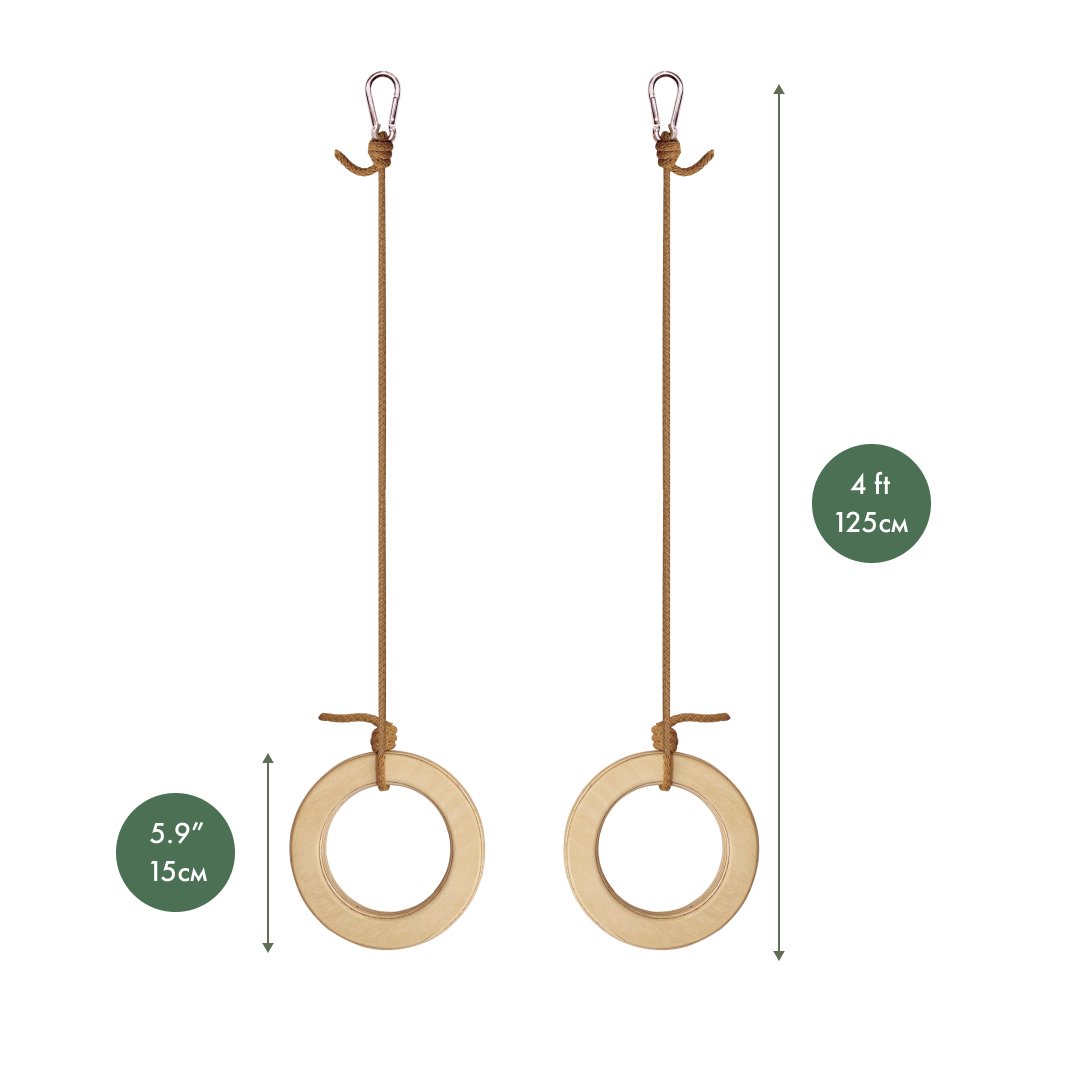 Wooden gymnastic hoops for children