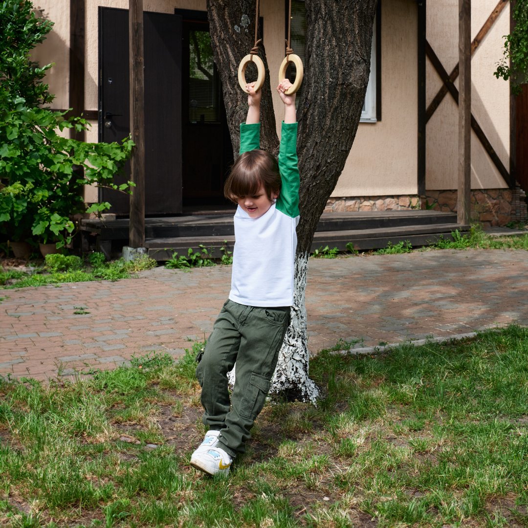 Wooden gymnastic hoops for children