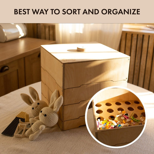 Wooden storage space/ sorter for Lego 1 pc