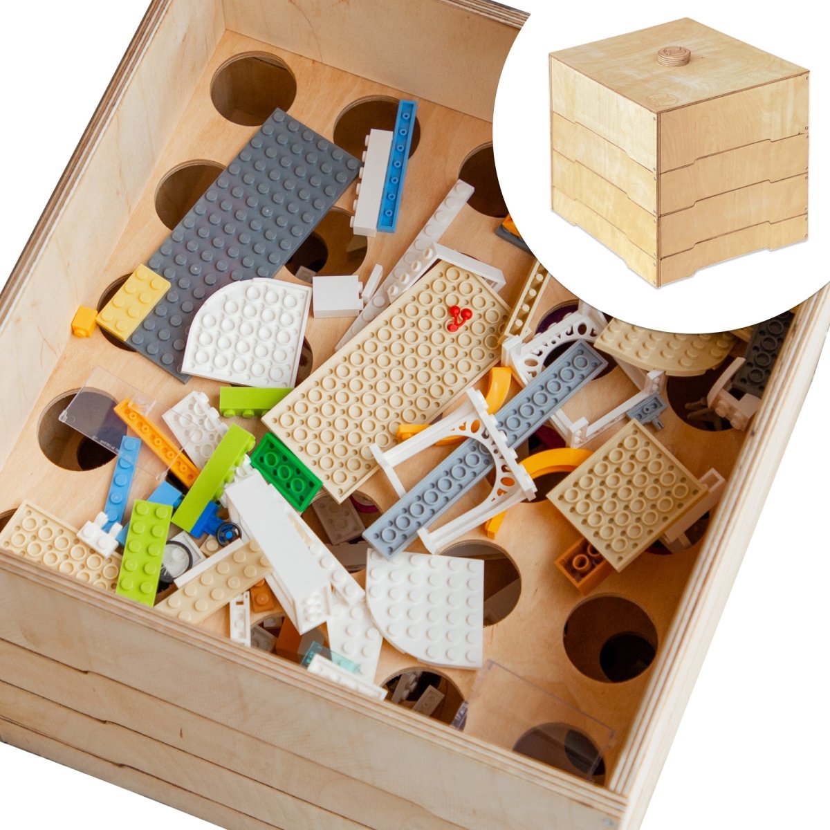 Wooden storage space/ sorter for Lego 1 pc