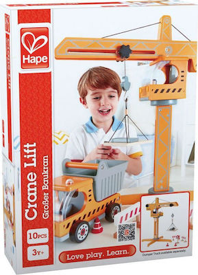 Hape Crane Lift - Large Lifting Crane - 10 pcs. 