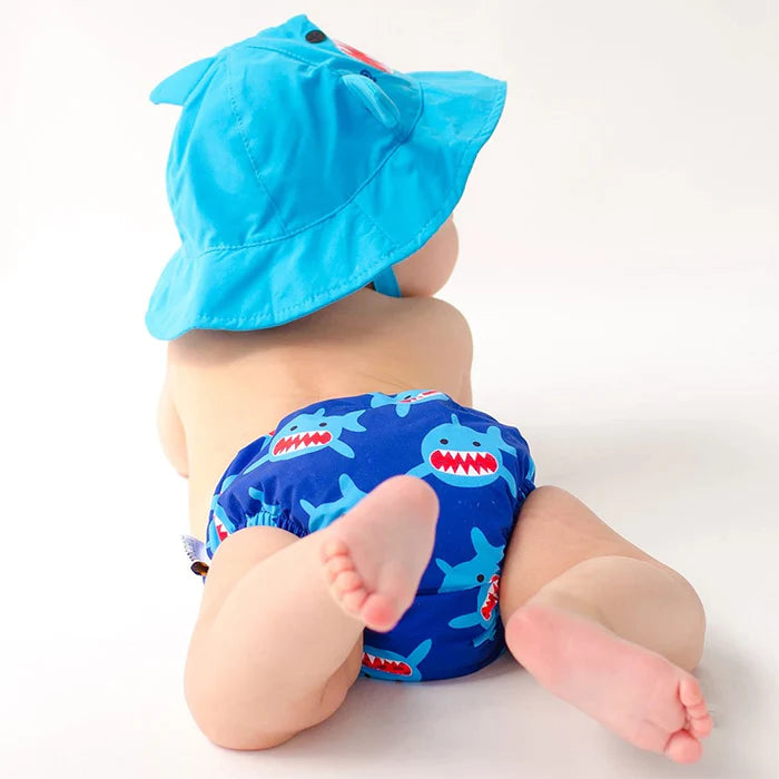 Zoocchini UPF50+ Shark Swimwear and Hat Set